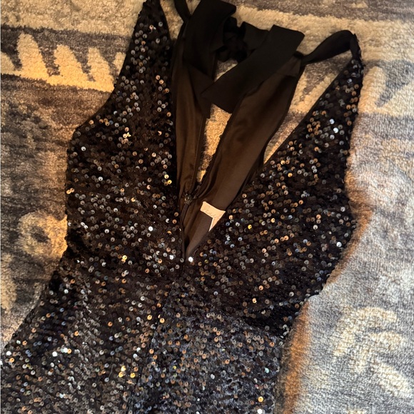 Hutch Black Sequin Jumpsuit - Picture 3 of 11